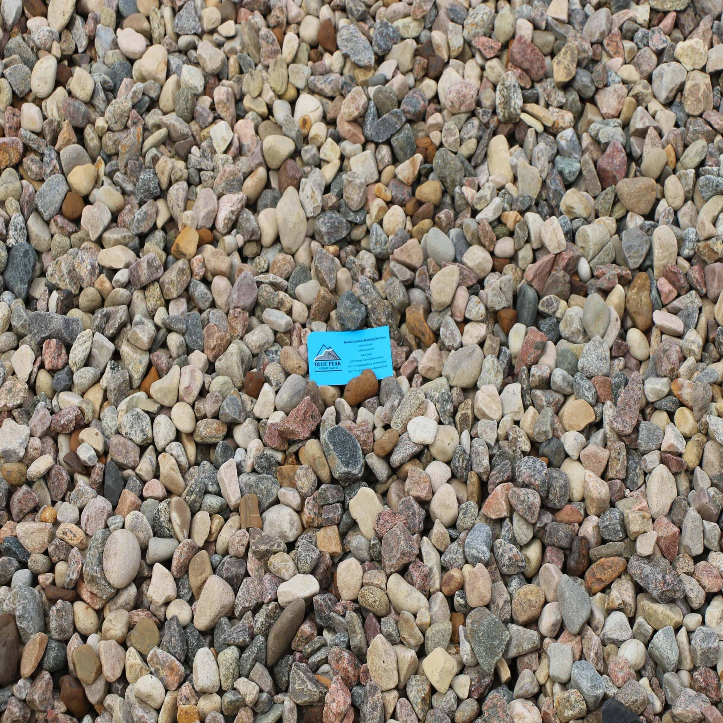 3/4” – 1” (20 mm – 25 mm) Washed Natural Rainbow Rock - Blue Peak ...